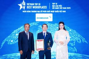 Eximbank được vinh danh 03 hạng mục Top 10 - Top 50 - Top 500 nhà tuyển dụng và môi trường làm việc tốt nhất Việt Nam năm 2025