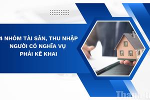 4 nhóm tài sản, thu nhập người có nghĩa vụ phải kê khai