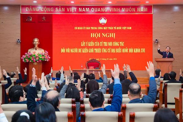 Tán thành 5 nhân sự MTTQ giới thiệu ứng cử Quốc hội khóa XVI