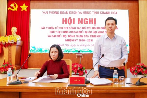 Khánh Hòa lấy ý kiến cử tri đối với nhân sự dự kiến ứng cử đại biểu Quốc hội và HĐND