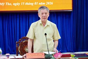 Bí thư Tỉnh ủy Đồng Tháp Ngô Chí Cường kiểm tra công tác chuẩn bị bầu cử