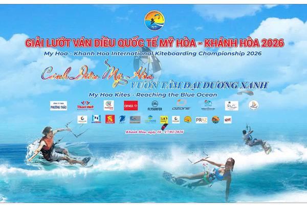 Khai mạc Giải Lướt ván diều quốc tế Mỹ Hòa – Khánh Hòa 2026