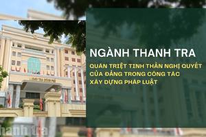 Ngành Thanh tra quán triệt tinh thần nghị quyết của Đảng trong công tác xây dựng pháp luật