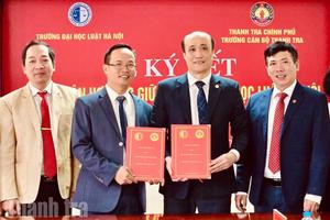 Trường Cán bộ Thanh tra và Trường Đại học Luật Hà Nội: Hợp tác toàn diện về đào tạo, bồi dưỡng và nghiên cứu khoa học