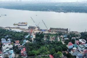 Hình hài cầu Tứ Liên hơn 20.000 tỷ đồng sau 8 tháng thi công