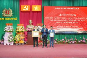 Truy tặng danh hiệu “Anh hùng lực lượng vũ trang nhân dân” cho liệt sĩ Đỗ Ngọc Huyền