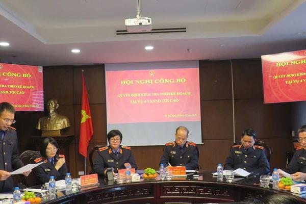 Thanh tra VKSND tối cao công bố quyết định kiểm tra việc thực hiện kết luận thanh tra tại Vụ 4