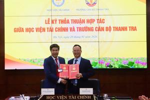 Tăng cường hợp tác đào tạo, bồi dưỡng và nghiên cứu khoa học giữa Học viện Tài chính và Trường Cán bộ Thanh tra