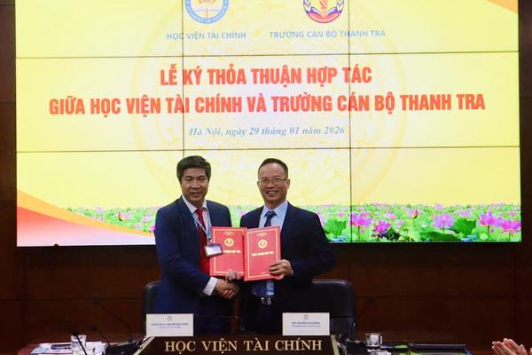 Tăng cường hợp tác đào tạo, bồi dưỡng và nghiên cứu khoa học giữa Học viện Tài chính và Trường Cán bộ Thanh tra
