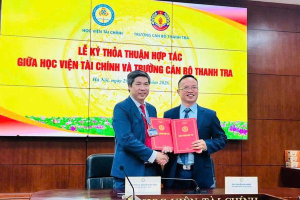 Tăng cường hợp tác đào tạo, bồi dưỡng và nghiên cứu khoa học giữa Học viện Tài chính và Trường Cán bộ Thanh tra