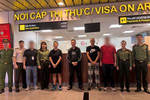 Công an TP Đà Nẵng dẫn giải 3 đối tượng truy nã đặc biệt từ Thái Lan về nước