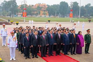 Lãnh đạo Đảng, Nhà nước viếng Chủ tịch Hồ Chí Minh nhân 96 năm Ngày thành lập Đảng