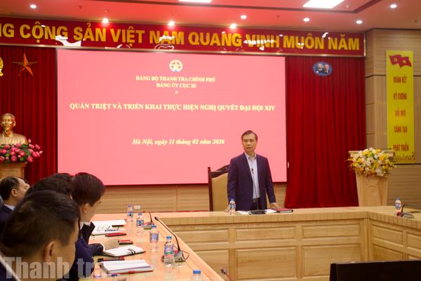 Cục XI, Thanh tra Chính phủ tổ chức quán triệt và triển khai thực hiện Nghị quyết Đại hội XIV của Đảng