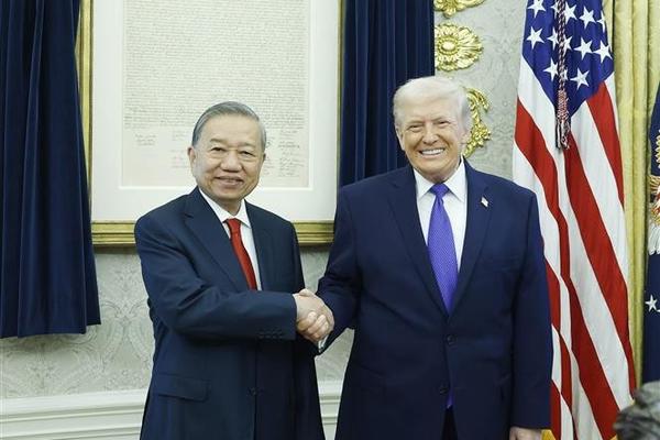 Tổng Bí thư Tô Lâm gặp Tổng thống Hoa Kỳ Donald Trump
