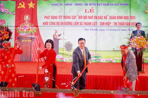Thành phố Hà Nội: Đại Thanh khởi công nhiều dự án, phát động Tết trồng cây