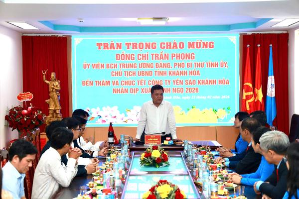 Chủ tịch UBND tỉnh Khánh Hòa thăm và làm việc tại Công ty Yến sào Khánh Hòa