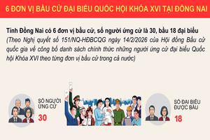 6 đơn vị bầu cử đại biểu Quốc hội khóa XVI tại Đồng Nai