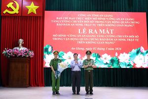 Công an An Giang ra mắt mô hình tuyên truyền bảo đảm an ninh, trật tự trên không gian mạng