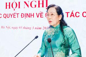 Ủy viên Trung ương Lê Thị Thủy được điều động về Hội Liên hiệp Phụ nữ Việt Nam