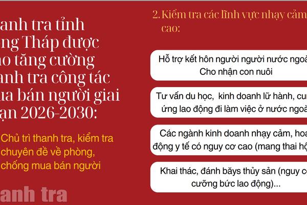 Đồng Tháp: Tăng cường thanh tra, kiểm tra về phòng, chống mua bán người