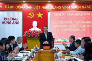 Phó Chủ tịch Quốc hội Nguyễn Đức Hải giám sát, kiểm tra công tác bầu cử tại phường Vũng Áng, tỉnh Hà Tĩnh