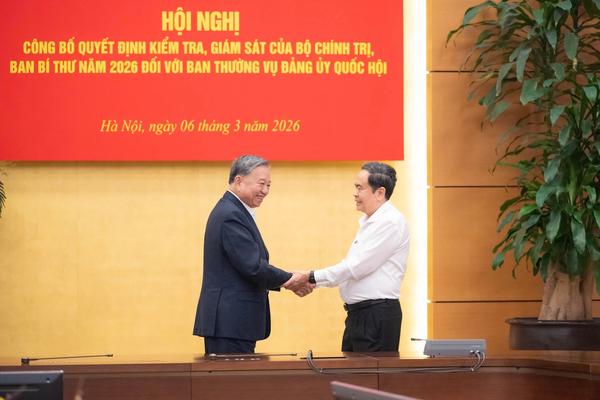 Bộ Chính trị kiểm tra, giám sát với Ban Thường vụ Đảng ủy Quốc hội