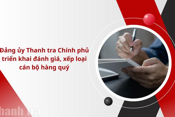 Đảng ủy Thanh tra Chính phủ triển khai đánh giá, xếp loại cán bộ hàng quý