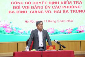 Hà Nội công bố quyết định kiểm tra tại 3 phường trung tâm