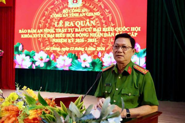 Công an tỉnh An Giang ra quân bảo đảm an ninh, trật tự phục vụ bầu cử