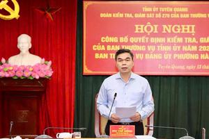 Kiểm tra, giám sát khách quan và phản ánh đúng tình hình địa phương