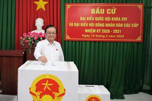 Trên 3 triệu cử tri tỉnh Đồng Tháp phấn khởi gửi lá phiếu niềm tin