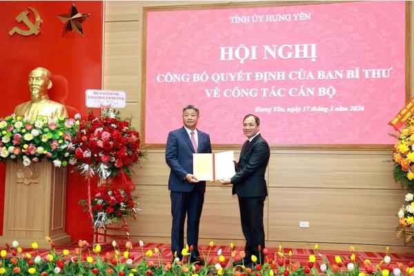 Điều động ông Nguyễn Mạnh Quyền giữ chức Phó Bí thư Tỉnh ủy Hưng Yên