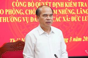 Thái Nguyên: Kiểm tra phòng, chống tham nhũng, lãng phí, tiêu cực 2 xã
