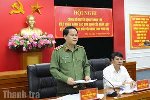 Thanh tra Bộ Công an: Công bố quyết định thanh tra tại Phú Thọ