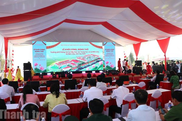 Tây Ninh: Khởi công xây dựng trường phổ thông nội trú liên cấp tại 19 xã biên giới