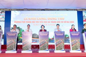An Giang: Khởi công 3 trường nội trú liên cấp vùng biên giới