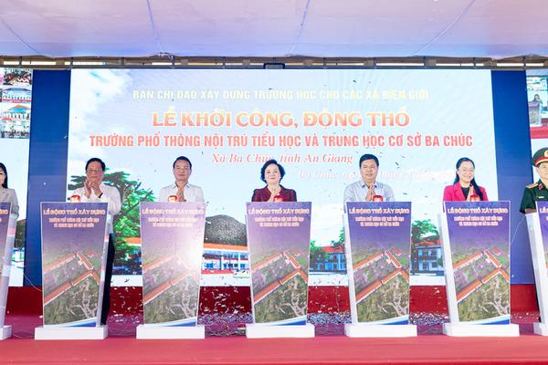 An Giang: Khởi công 3 trường nội trú liên cấp vùng biên giới