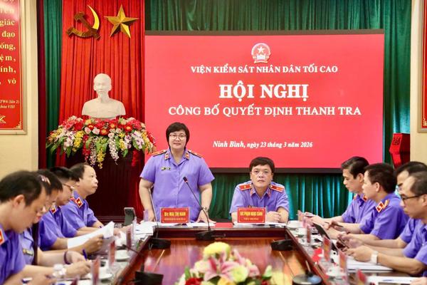 Thanh tra VKSND tối cao công bố quyết định thanh tra tại VKSND tỉnh Ninh Bình