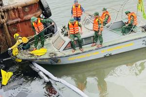 Thanh Hoá: Kịp thời xử lý tàu vận tải Ngân Khánh 268 bị chìm tại Cảng Quốc tế Long Sơn