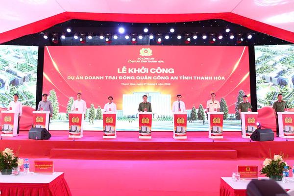 Bộ trưởng Lương Tam Quan dự lễ khởi công xây dựng doanh trại Công an tỉnh Thanh Hoá