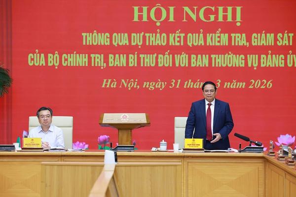 Thông qua Báo cáo kiểm tra, giám sát của Bộ Chính trị với Ban Thường vụ Đảng ủy Chính phủ