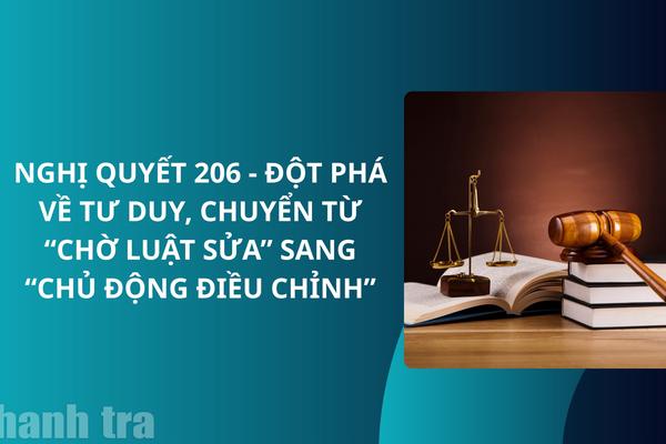 Nghị quyết 206 - đột phá về tư duy, chuyển từ “chờ luật sửa” sang “chủ động điều chỉnh”