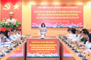 Đoàn kiểm tra của Thành uỷ Hà Nội kiểm tra tại phường Hoàng Mai