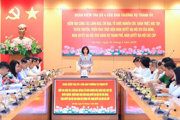 Đoàn kiểm tra của Thành uỷ Hà Nội kiểm tra tại phường Hoàng Mai