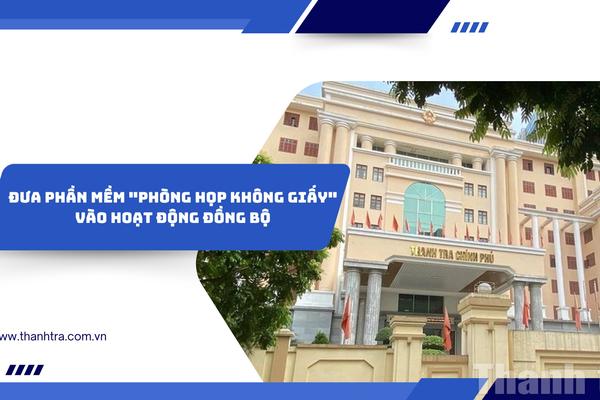 Đưa phần mềm "Phòng họp không giấy" vào hoạt động đồng bộ