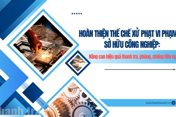 Hoàn thiện thể chế xử phạt vi phạm sở hữu công nghiệp: Nâng cao hiệu quả thanh tra, phòng, chống tiêu cực