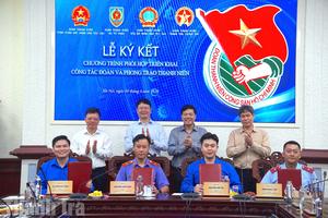 Đoàn Thanh niên 4 cơ quan Khối Nội chính ký kết công tác phối hợp