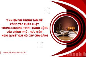 7 nhiệm vụ trọng tâm về công tác pháp luật thực hiện Nghị quyết Đại hội XIV