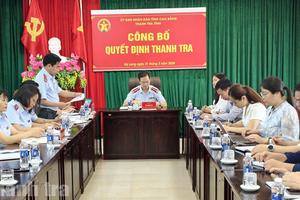 Cao Bằng: Phát hiện sai phạm hơn 2 tỷ đồng, 100% kết luận thanh tra được thực hiện