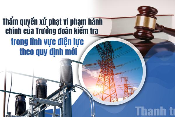 Thẩm quyền xử phạt vi phạm hành chính của trưởng đoàn kiểm tra trong lĩnh vực điện lực theo quy định mới